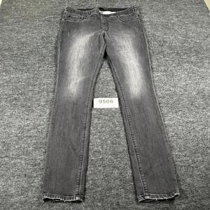 Express Legging Jeans Women 12 Gray Denim Comfort Mid Rise Y2k Grunge Streetwear